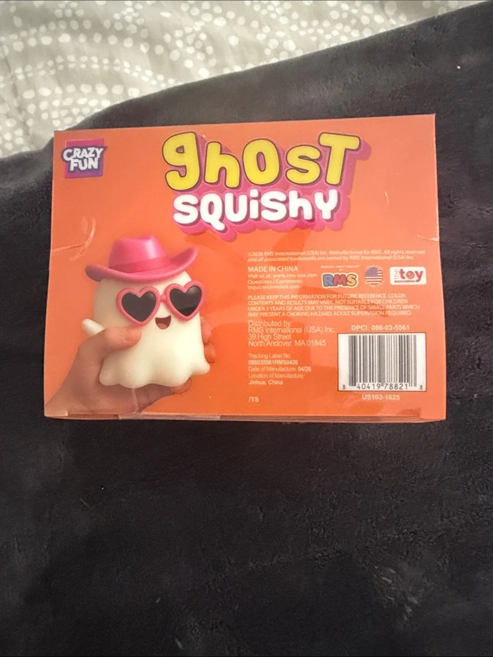 Ghost Squishy Toy - Pink & White NWT unopened authentic